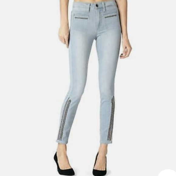 PAIGE Denim - Paige Hoxton Ankle Bryalee Embroidery Skinny Jeans Size 24